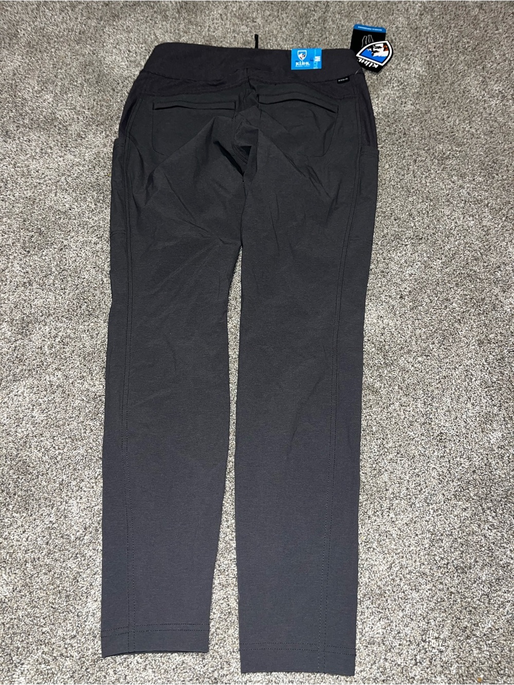 Kuhl Impulse Tight Pull On Pants Zip Pockets SKinny Stretch Grey sz M Wms NWT